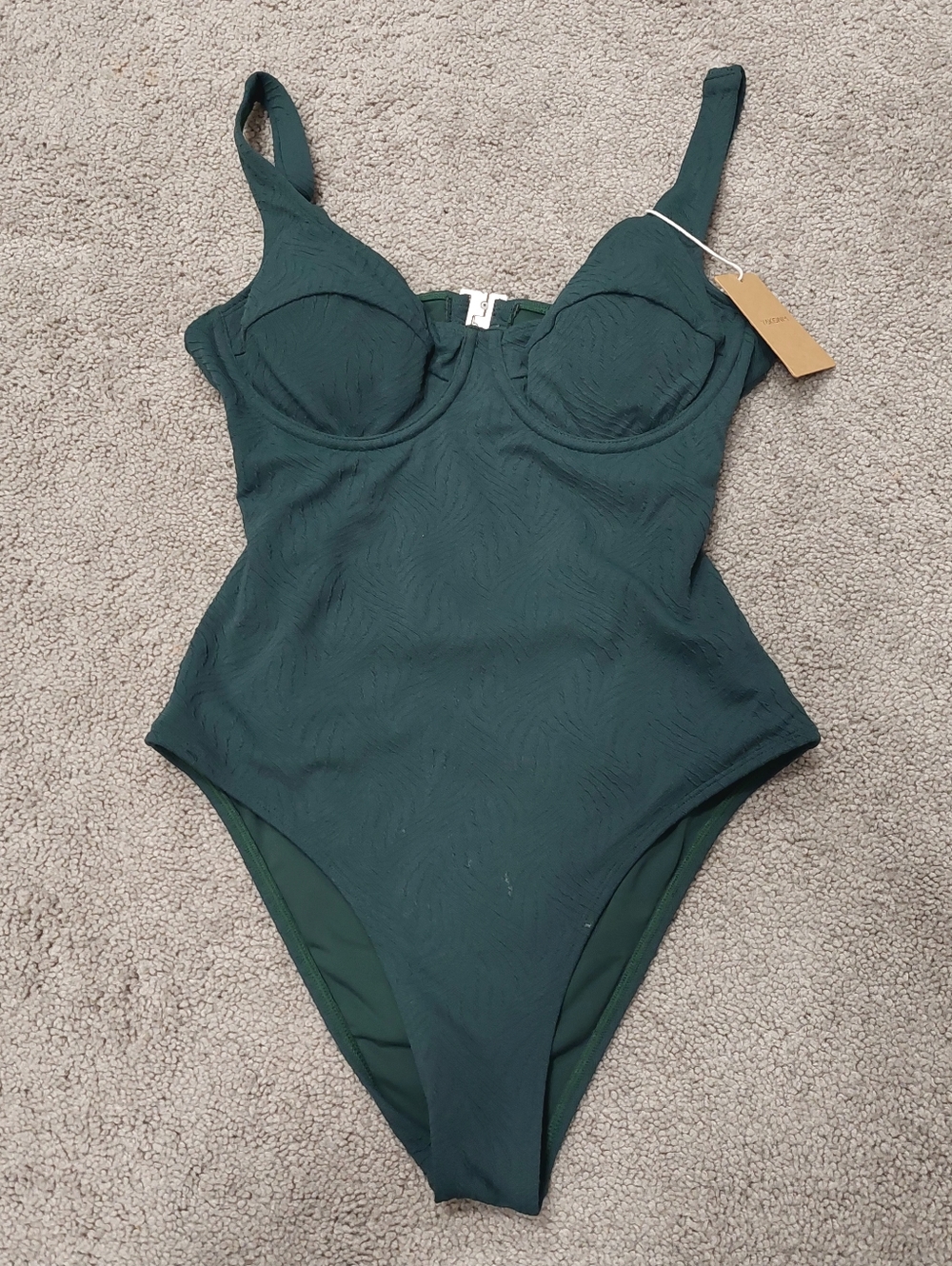 Yukari Swim Yakiswim One-piece Swimsuit Medium Green Underwire Cheeky